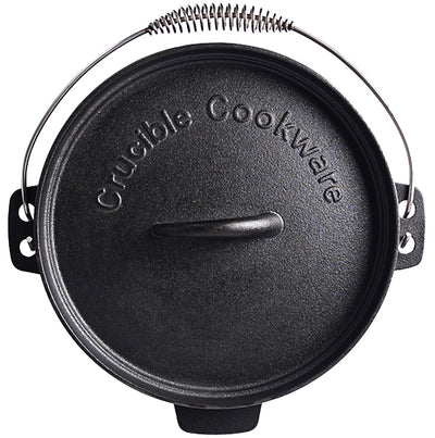 Camp <tc>Dutch Oven</tc>-Topf aus Gusseisen, 4,1 qt (3,9 l), inklusive Deckelheber