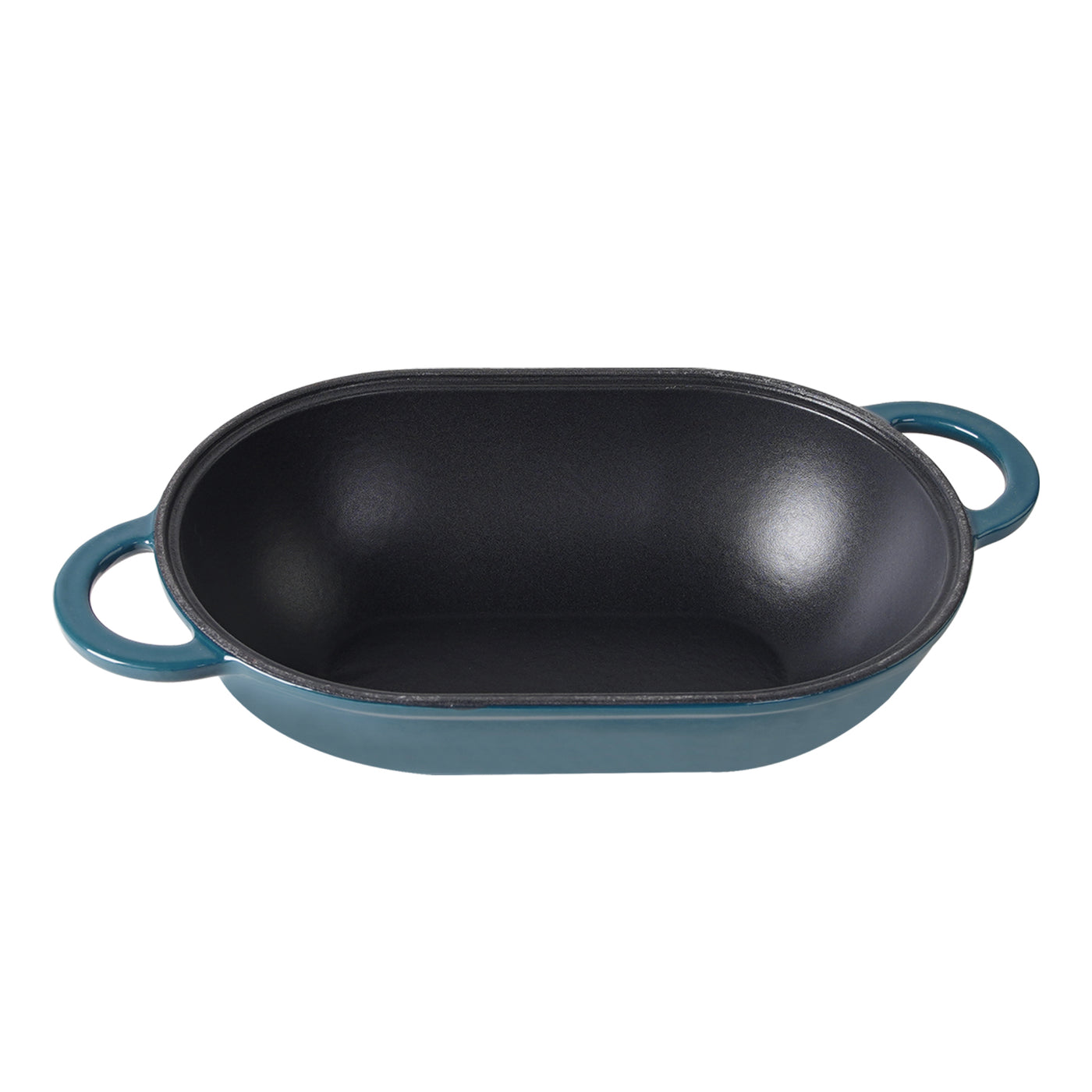 Molde para pan de hierro fundido esmaltado con tapa, azul verdoso oscuro, forma apta para horno para hornear, kit de pan artesanal - Molde para pan