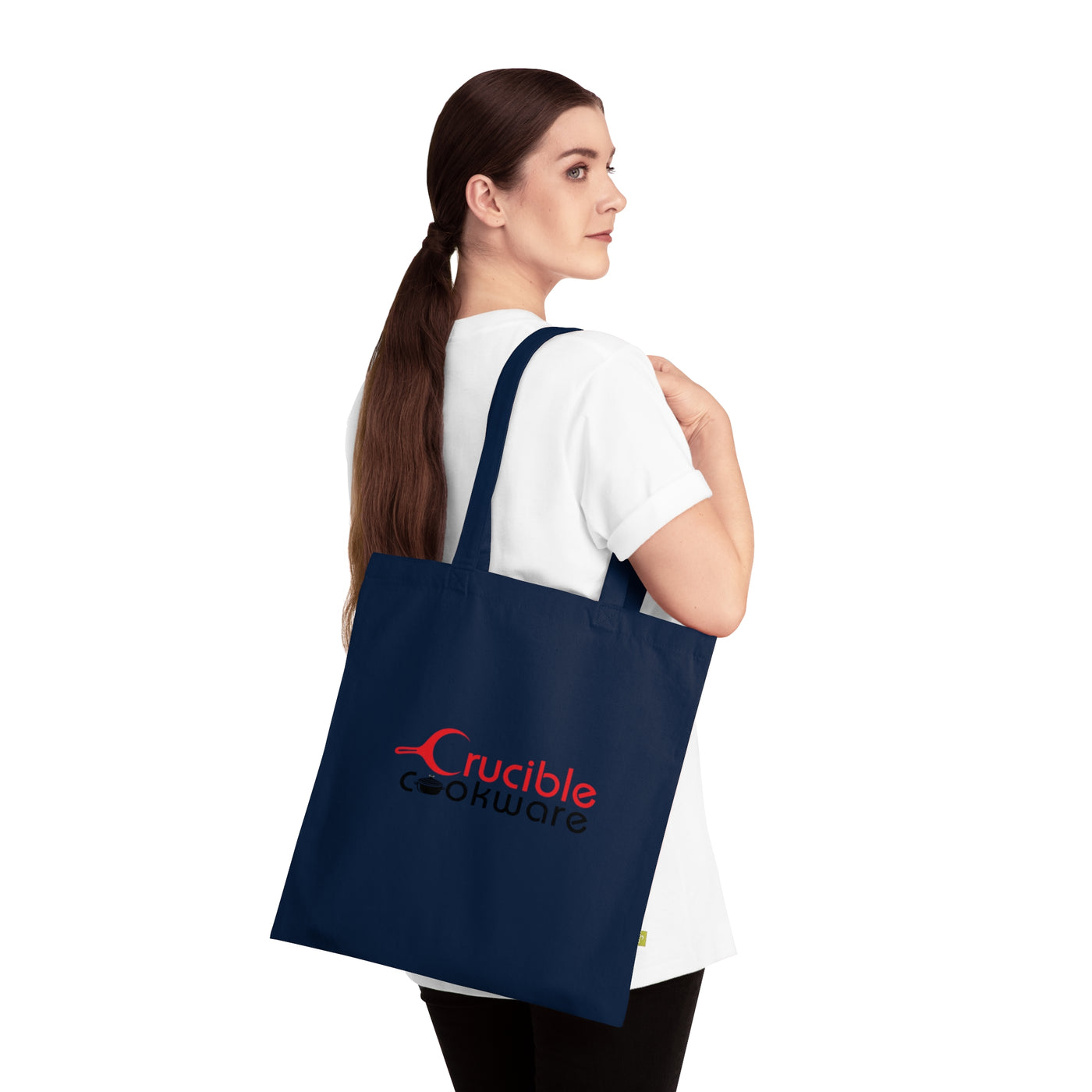 Eco-Friendly Organic Cotton Tote Bag - Crucible Cookware Design