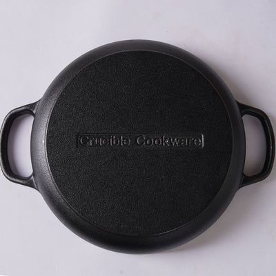 Cast Iron Bread Pan, Sour Dough Artisan Bread Oven – Round 26 cm, 6.25 L (6.6 qt) – Deep Lid for Steam Baking