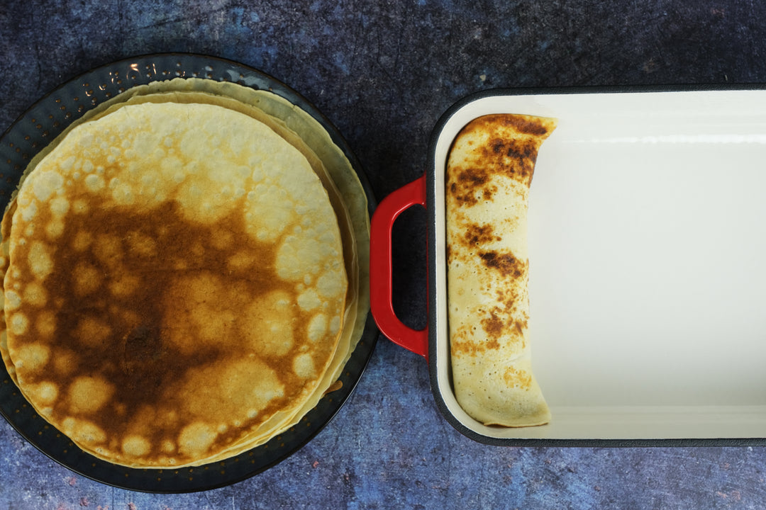 Enameled Cast Iron Rectangular Baking Pan with Loop Handles, Casserole Dish, Lasagna Pan, Deep Roasting Pan - Red