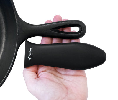 Support de poignée chaude en silicone, manique (noir grand), poignée de manche, couvercle de poignée