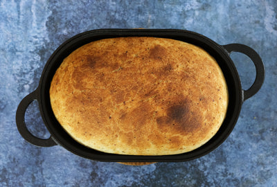 Valurautainen leipäpannu hollantilainen uuni kannella – uuninkestävä leivontamuoto, artesaanileipäsarja – leipävuoka