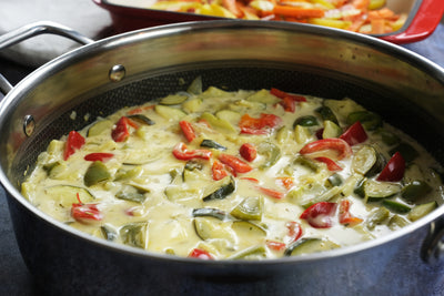 Hybrid Nonstick Sauté Pan – 28 cm (11”) Tri-Ply Stainless Steel with Loop Handles + Tempered Glass Lid, 5 L Capacity