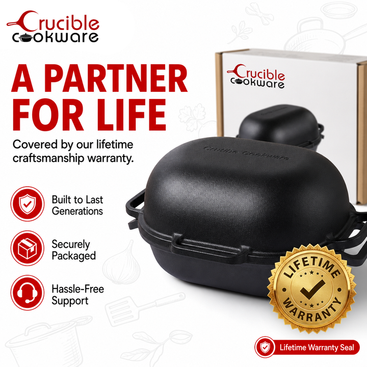 Extra large cast iron bread pan with lid - a partner for life