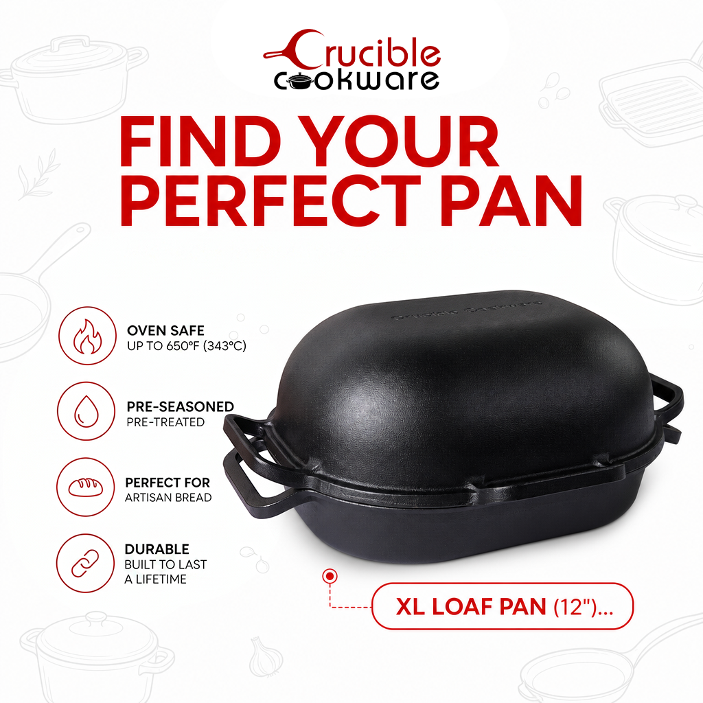 Extra large cast iron bread pan with lid - the best pan