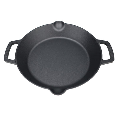 10.25-Inch/26 cm Cast Iron Skillet Set with Dual Loop Handles, Frying Pan, Silicone Potholders