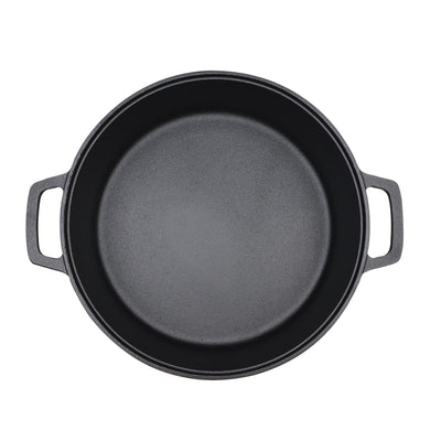 12-Inch/30 cm Cast Iron Skillet Set (EXTRA DEEP) with Dual Loop Handles, Frying Pan, Silicone Potholders