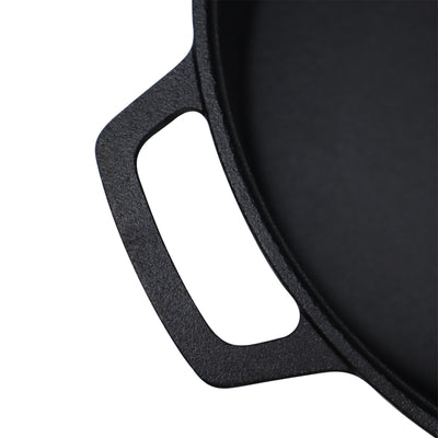 12-Inch/30 cm Cast Iron Skillet Set (EXTRA DEEP) with Dual Loop Handles, Frying Pan, Silicone Potholders