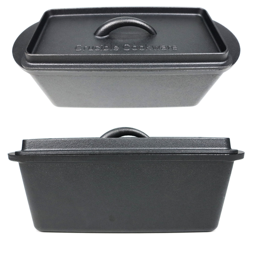 Enameled Cast Iron Bread Pan with Lid – Oven Safe Form for Baking and  Cooking - Loaf Pan