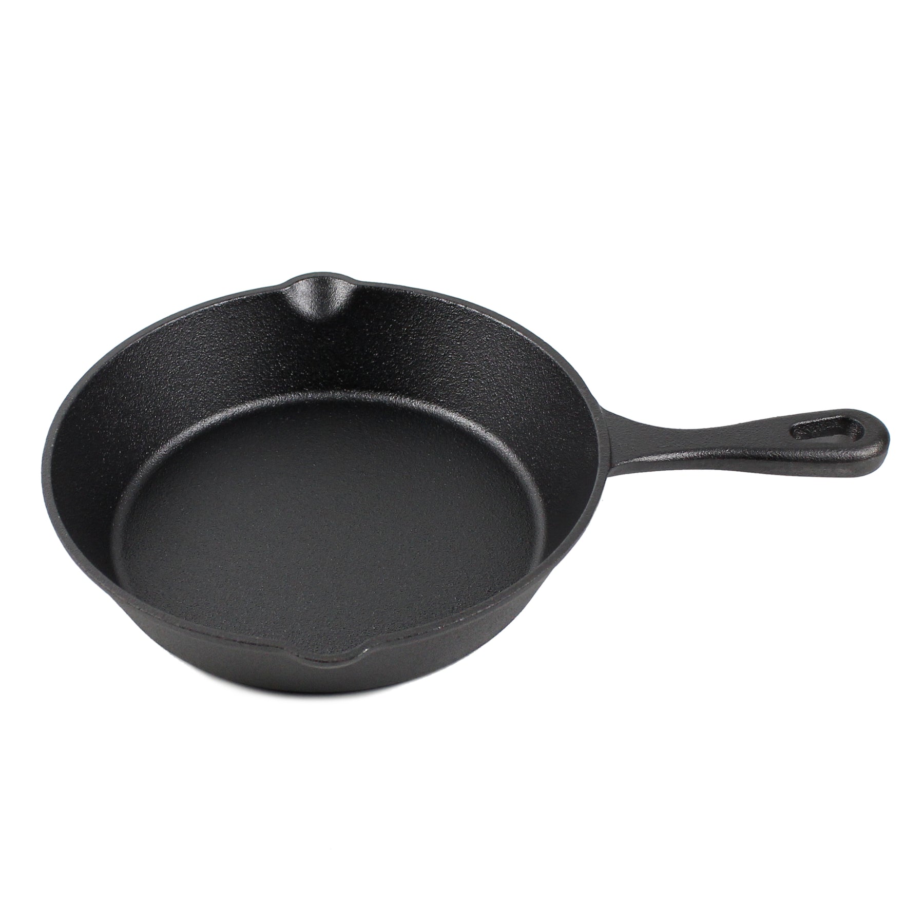 Gjutjärnspanna Set (8 tum/20 cm), Silikon grytlapp, Glaslock, Gjutjärnsrengörare, Skrapa