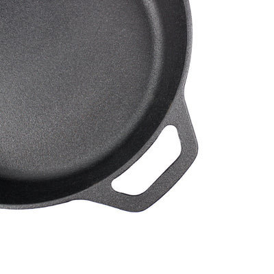 10.25-Inch/26 cm Cast Iron Skillet Set, Silicone Handle Holders, Glass Lid, Cast Iron Cleaner, Scraper