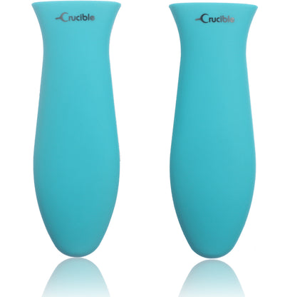 Silicone Hot Handle Holder + Assist Holder, Potholder (2-Pack Turquoise) - Sleeve Grip, Handle Cover