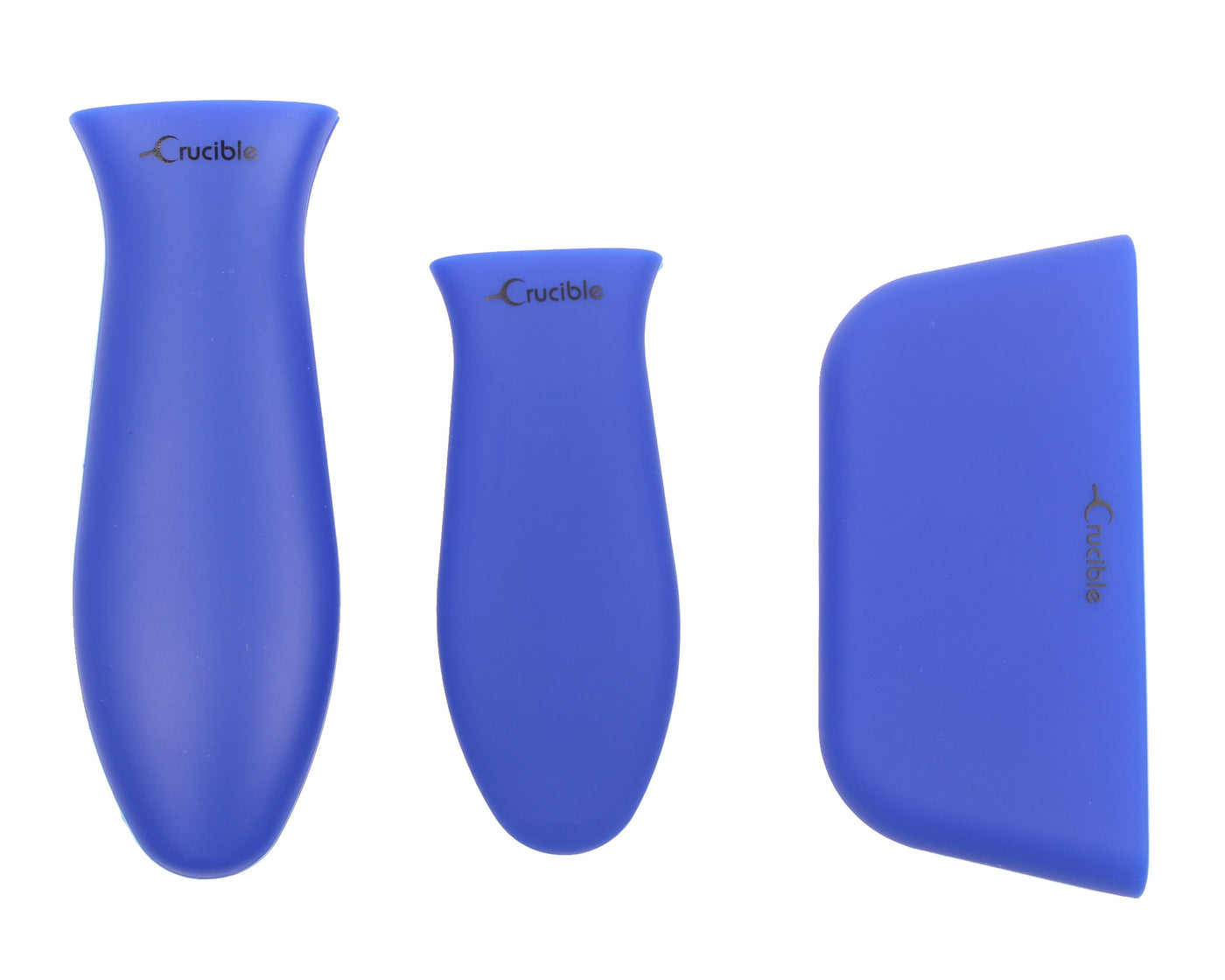 Suporte de alça quente de silicone, pegadores de panela (azul misto de 3 pacotes), punho de manga, capa de alça