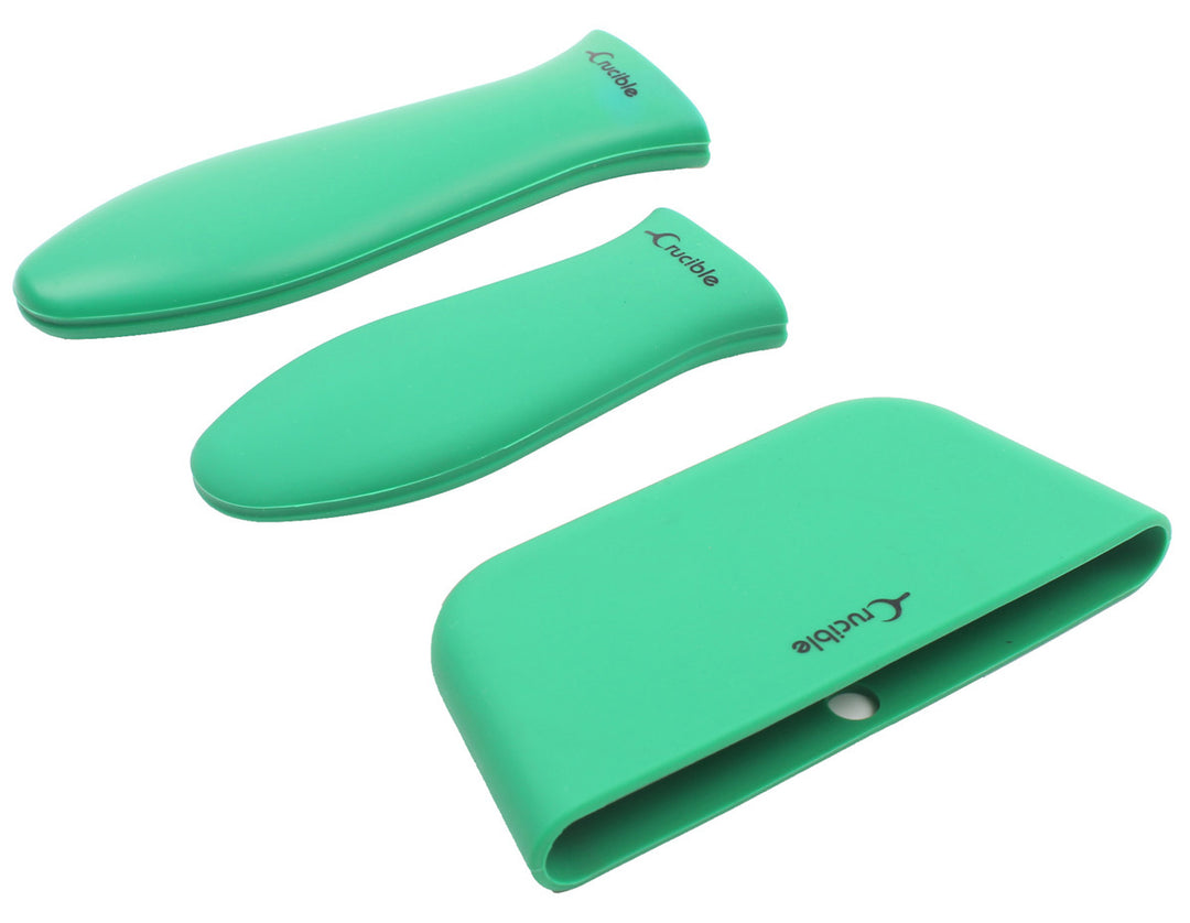 Silicone Potholders (3-Pack Mix Green) for Cast Iron Skillet