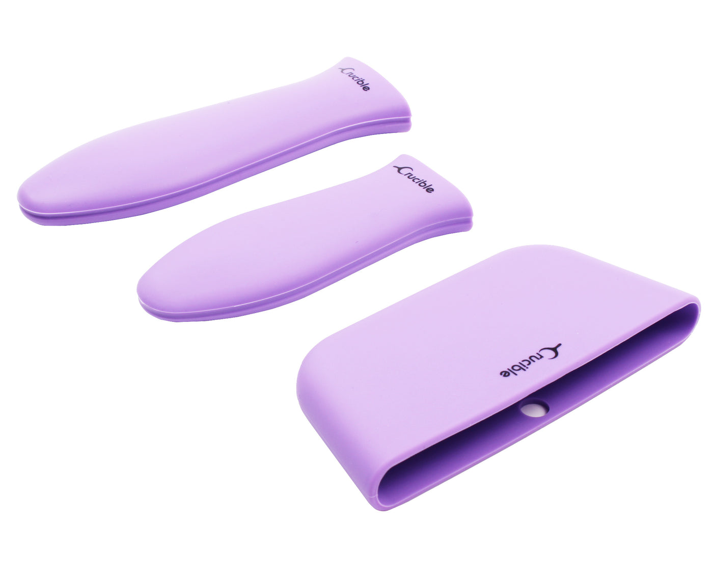 硅胶热手柄支架、隔热垫（3 件装混合紫色）、套筒握把、手柄套