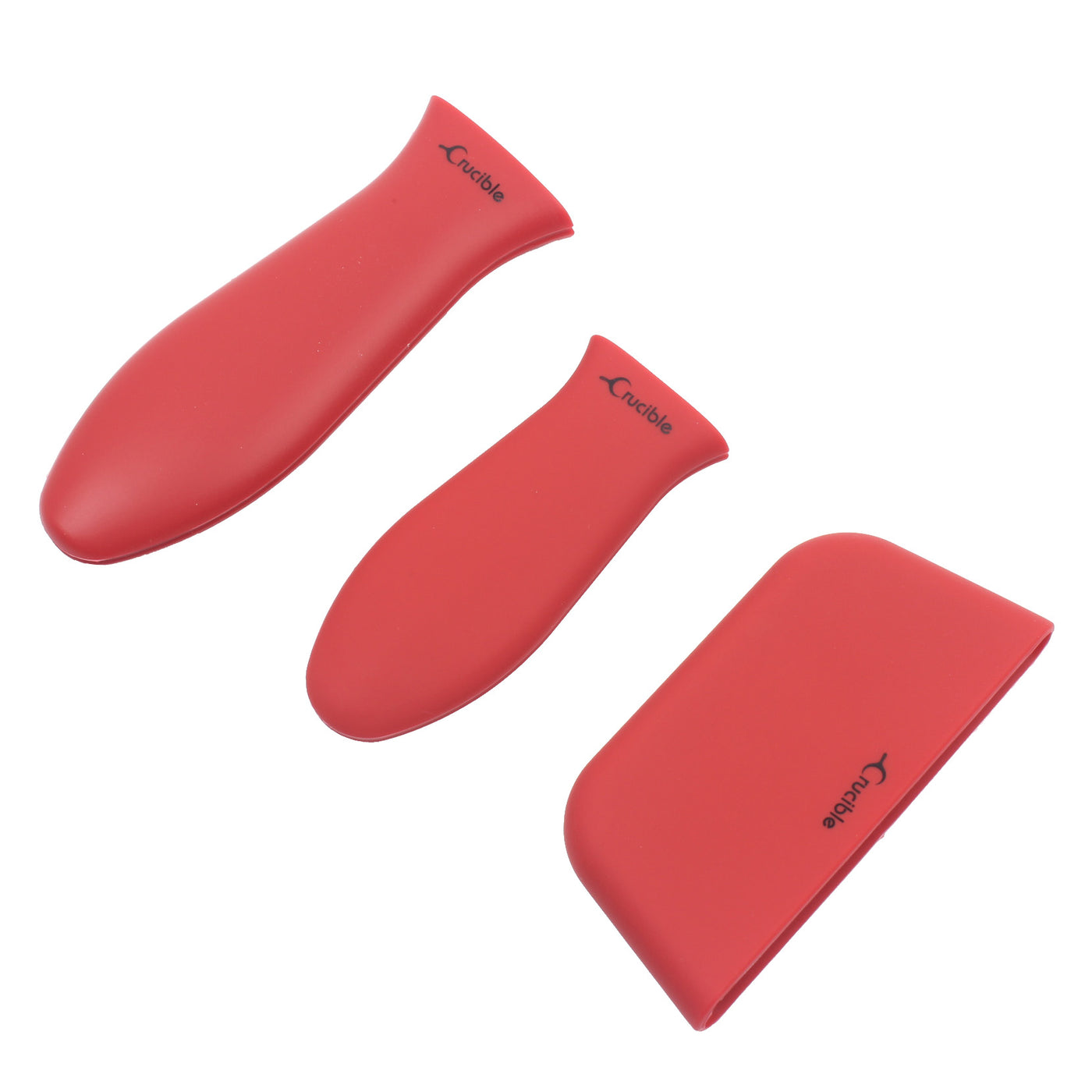 Suporte para alça quente de silicone, pegadores de panela (vermelho misto de 3 pacotes), punho de manga, capa de alça
