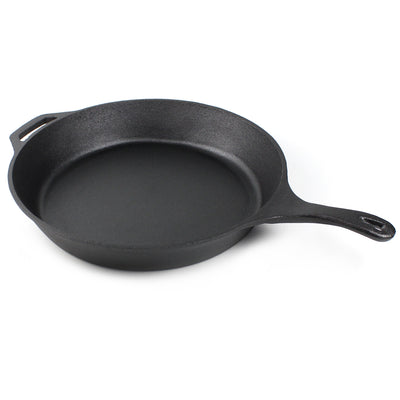 15-Inch (38 cm) Cast Iron Skillet Set, Silicone Handle Holders, Glass Lid, Cast Iron Cleaner, Scraper