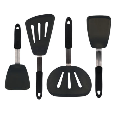 Ensemble de spatules tourneuses en Silicone-ensemble d'ustensiles de cuisine-tourneurs d'oeufs, palmes à crêpes, spatules de cuisine
