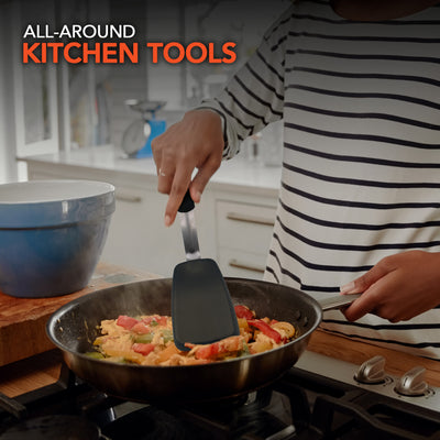 Набор силиконовых лопаток Тернера — Набор кухонных принадлежностей — устройства для переворачивания яиц, ласты для блинов, кухонные лопатки