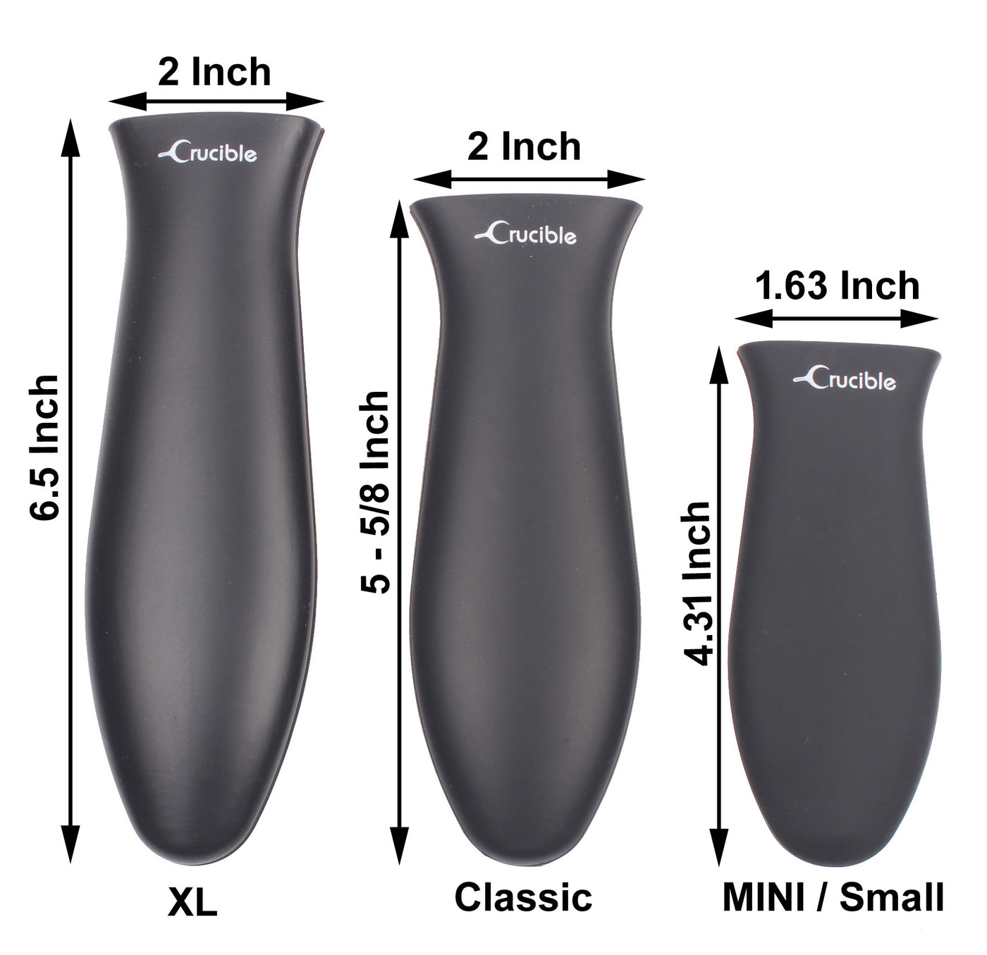 Silicone Potholder, Extra Large (XL), Black, for Cast Iron Skillets