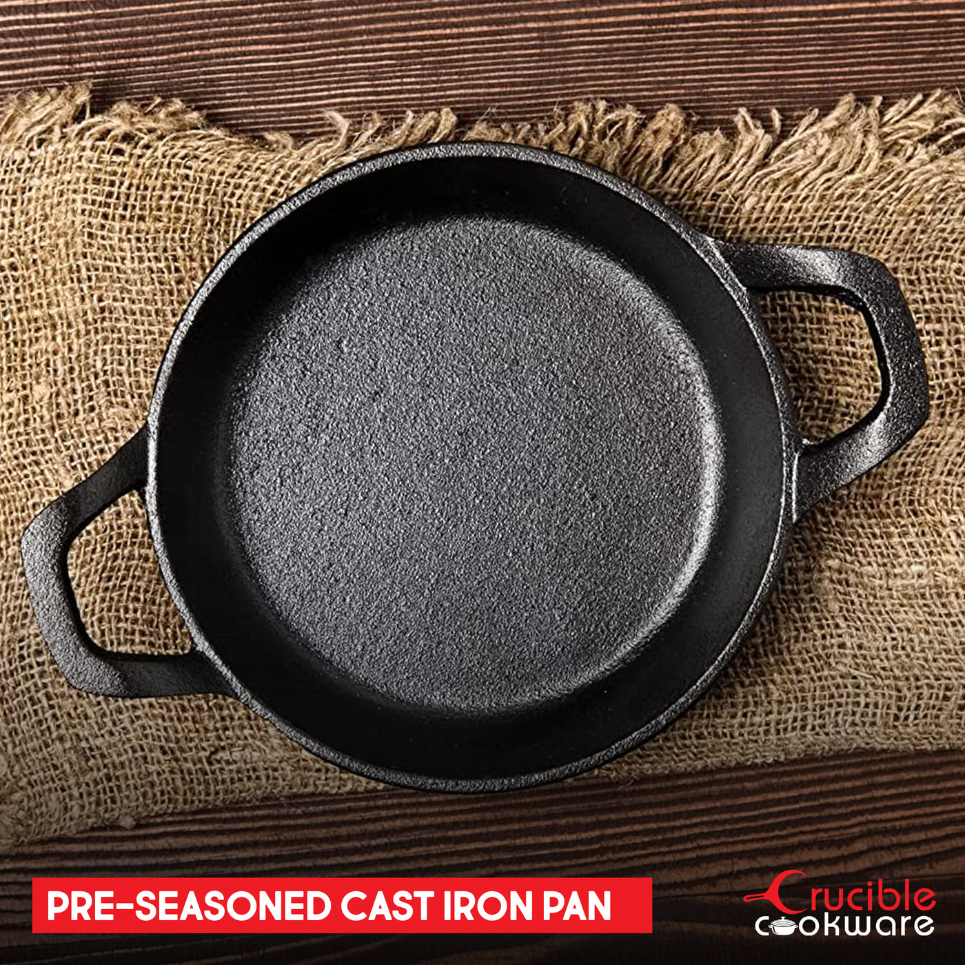 Cast Iron Skillets Frying Pans, Set of 4, for Serving, Cooking, Baking 7.87”–4.72” (20 cm – 12 cm), Oven Safe Forms