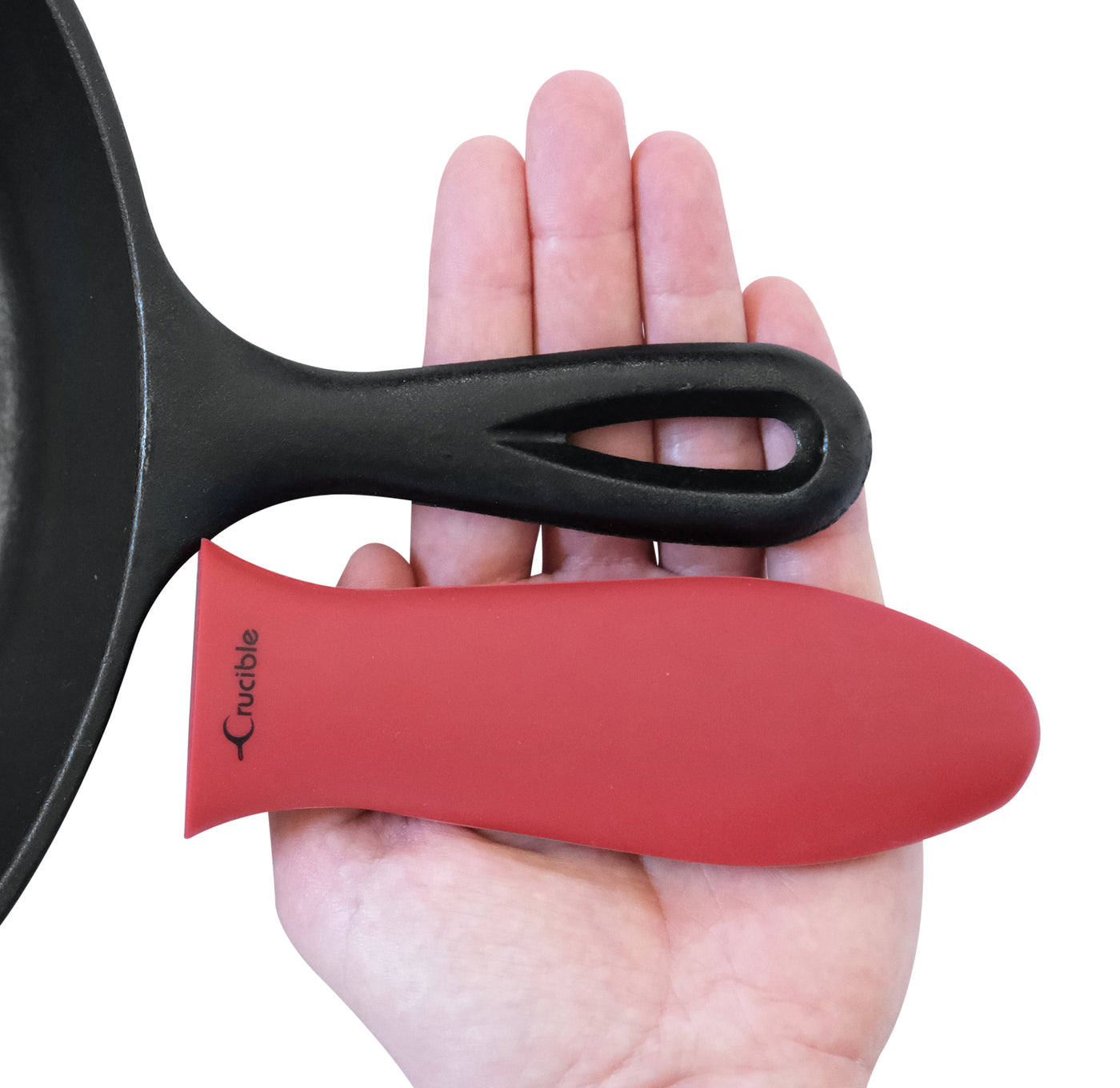 硅胶热手柄支架 + 辅助支架，隔热垫（2 件装红色）- 套筒式握把，手柄套