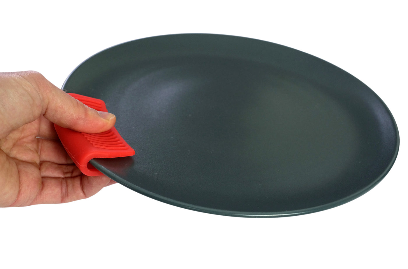 Siliconen houder met heet handvat (2-pack) voor gietijzeren woks, potten en braadpannen