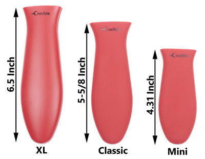 Handtagshållare i Silikon (Liten/Small Röd), Grytlappar för Kokkärl, Stekpannor, Pannor i Gjutjärn och Stekhällar, Handskydd