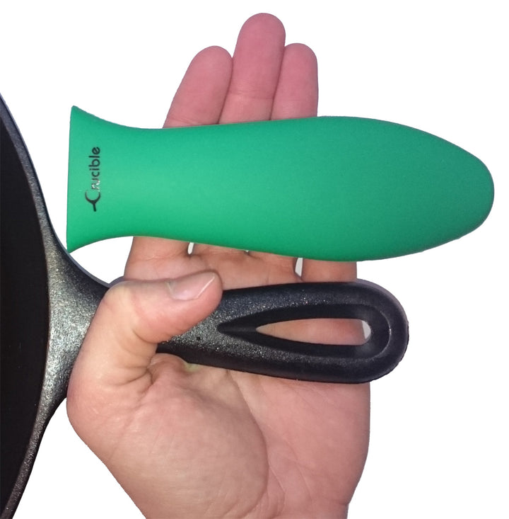 Silicone Potholders (3-Pack Mix Green) for Cast Iron Skillet