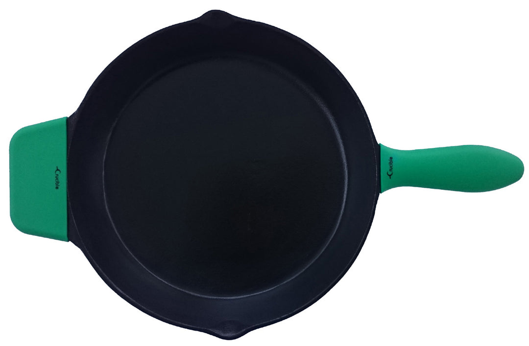 Silicone Potholders (3-Pack Mix Green) for Cast Iron Skillet