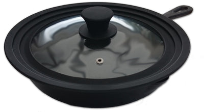 2-PACK - Glass Lid Universal - Multisize for Pots and Pans, Black