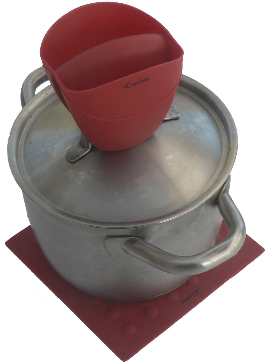 Σιλικόνη Pothholders (5-pack Mix Red) για Μαντεμένια Τηγάνια και άλλα
