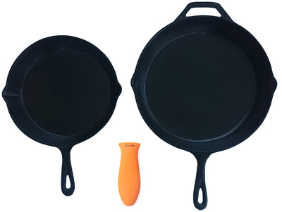 Handtagshållare i Silikon (Stor/Large Orange), Grytlappar för Kokkärl, Stekpannor, Pannor i Gjutjärn och Stekhällar, Handskydd