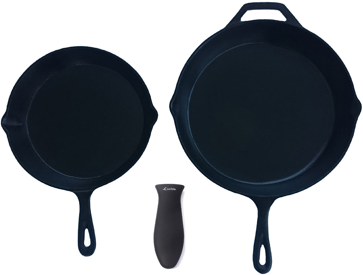 Silicone Potholders (7-Pack Mix Black) for Cast Iron Skillets and more