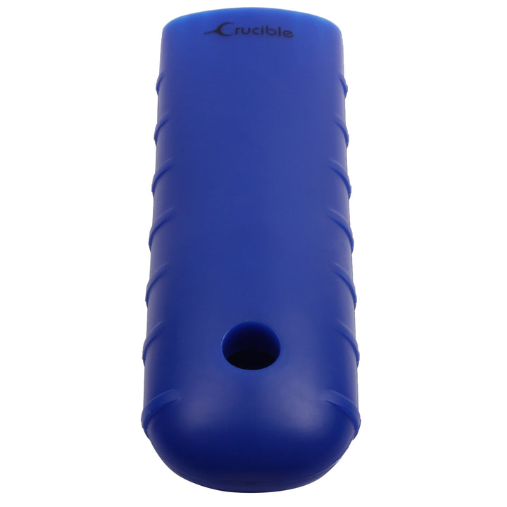 Supporto per manico caldo in silicone, presina (blu extra spesso) per padelle, padelle, padelle e piastre in ghisa - impugnatura a manica, copertura del manico