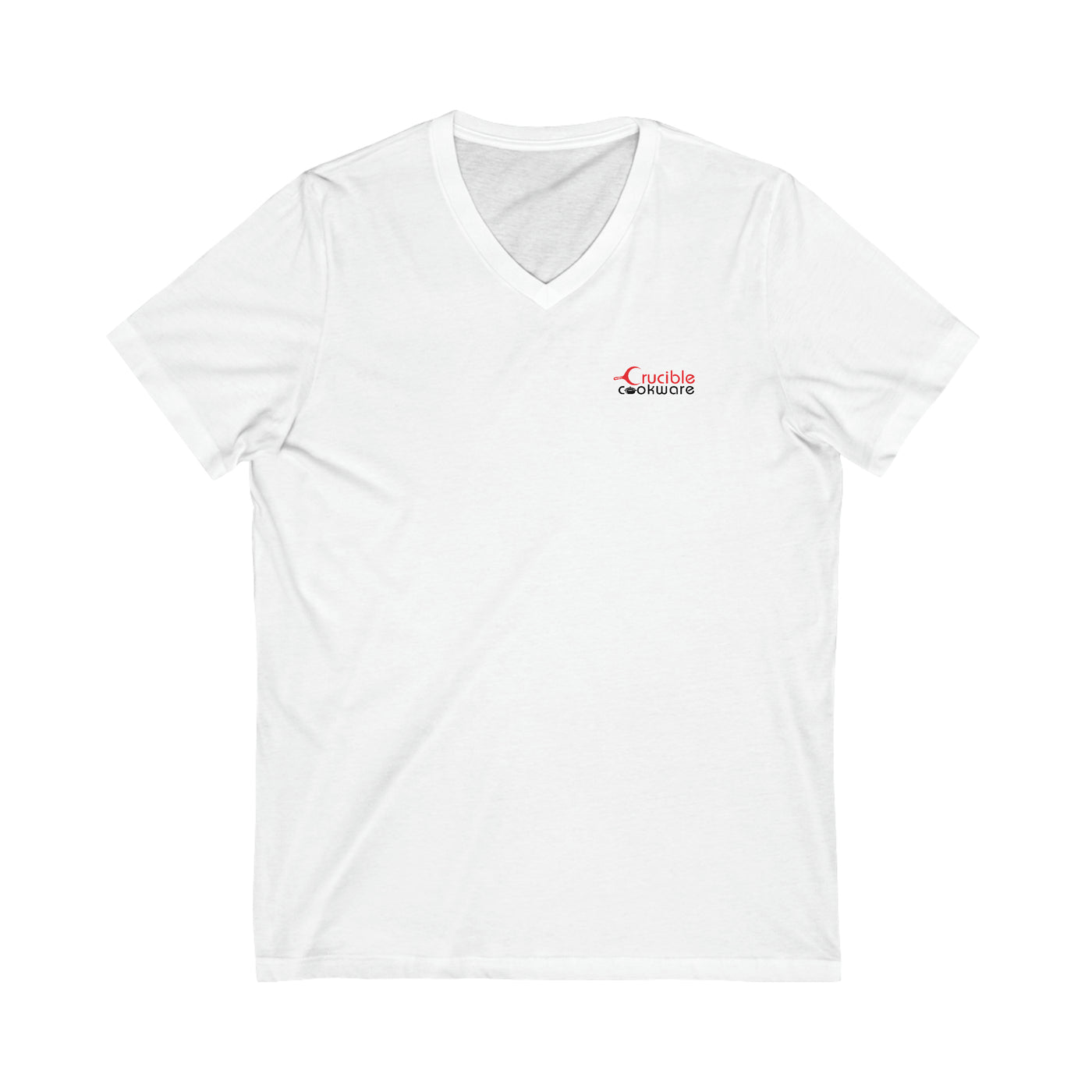 Unisex skjorte med kort ermet V-hals