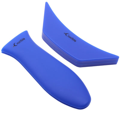 Suporte de alça quente de silicone, porta-panelas (combo azul de 2 unidades) - punho de manga, capa de alça