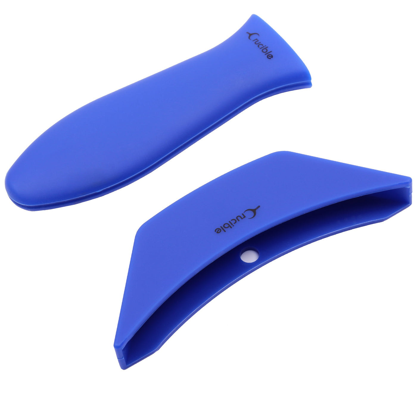 硅胶热手柄支架，隔热垫（2 件套组合，蓝色）- 套筒握把，手柄盖
