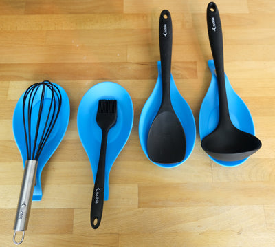 Silicone Spoon Rests (Set of 4) - Turquoise