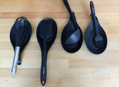 Silicone Spoon Rests (Set of 4) - Black