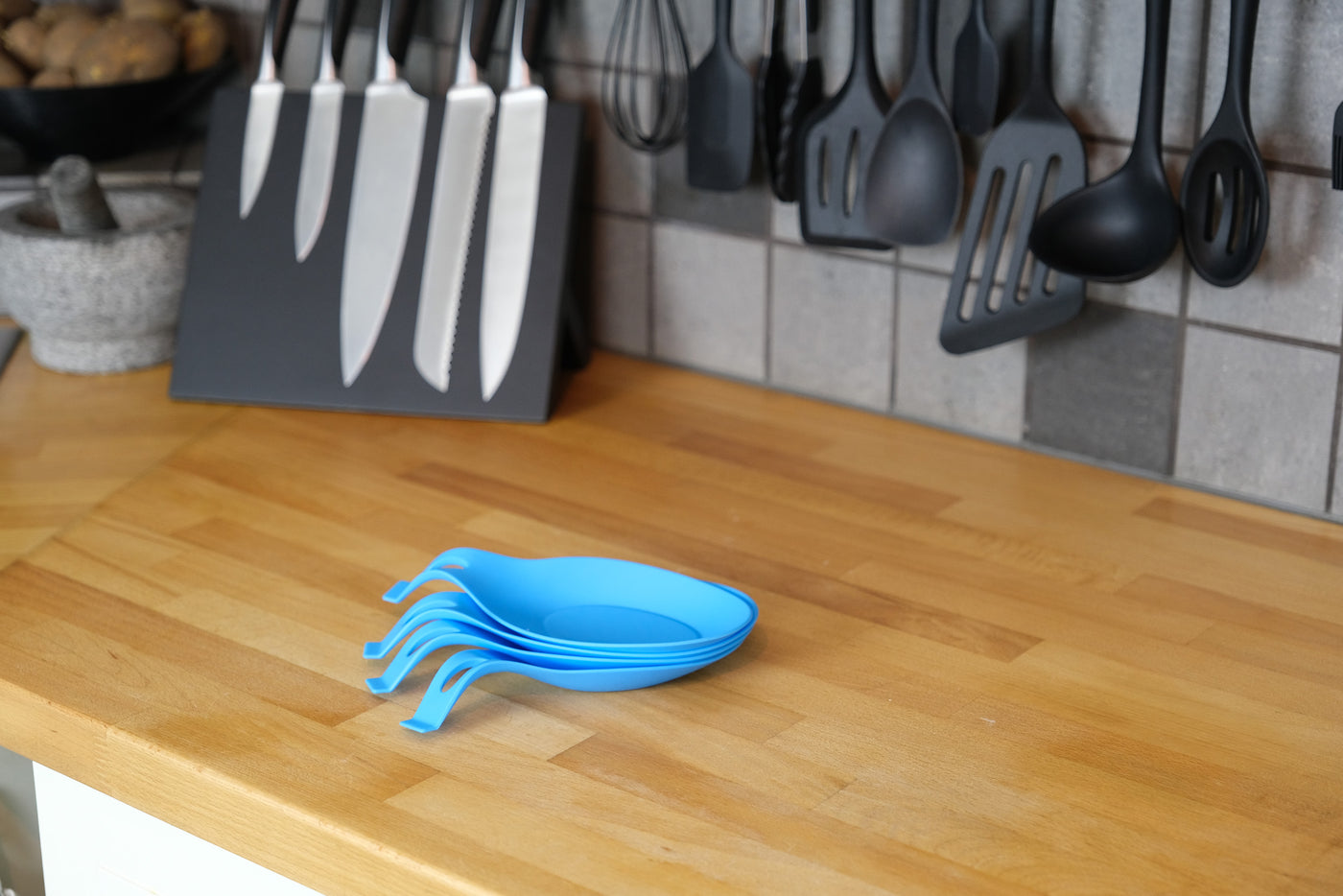 Silicone Spoon Rests (Set of 4) - Turquoise