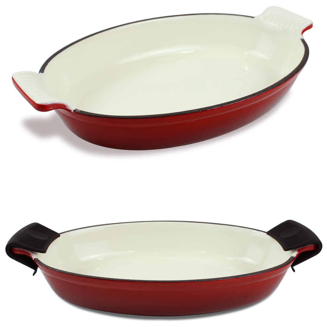 Enameled Cast Iron Oval Roaster, Lasagna Pan