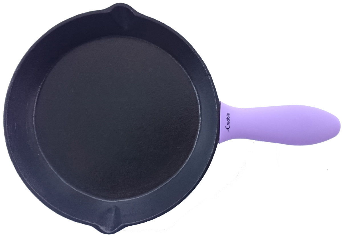 Agarradera de silicona (grande morada) para sartenes de hierro fundido