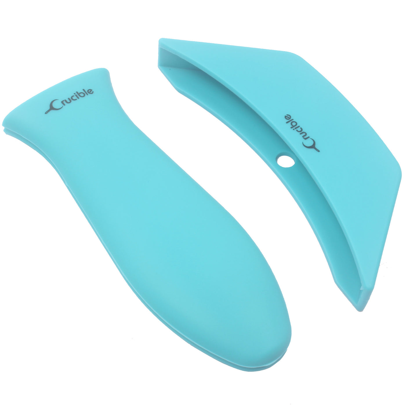 Silicone Potholders (2-Pack Combo Turquoise) - Handle Covers for Cast Iron Skillets